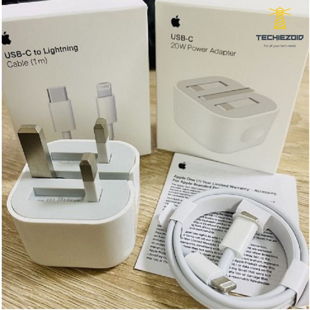 Apple original 20 watt charger with cable type c and lightning copy